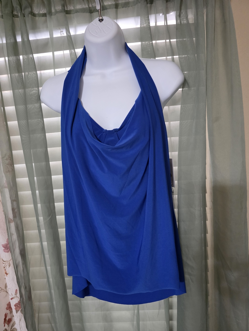 Sapphire Blue MAGICSUIT Halter Draped Neck Tank